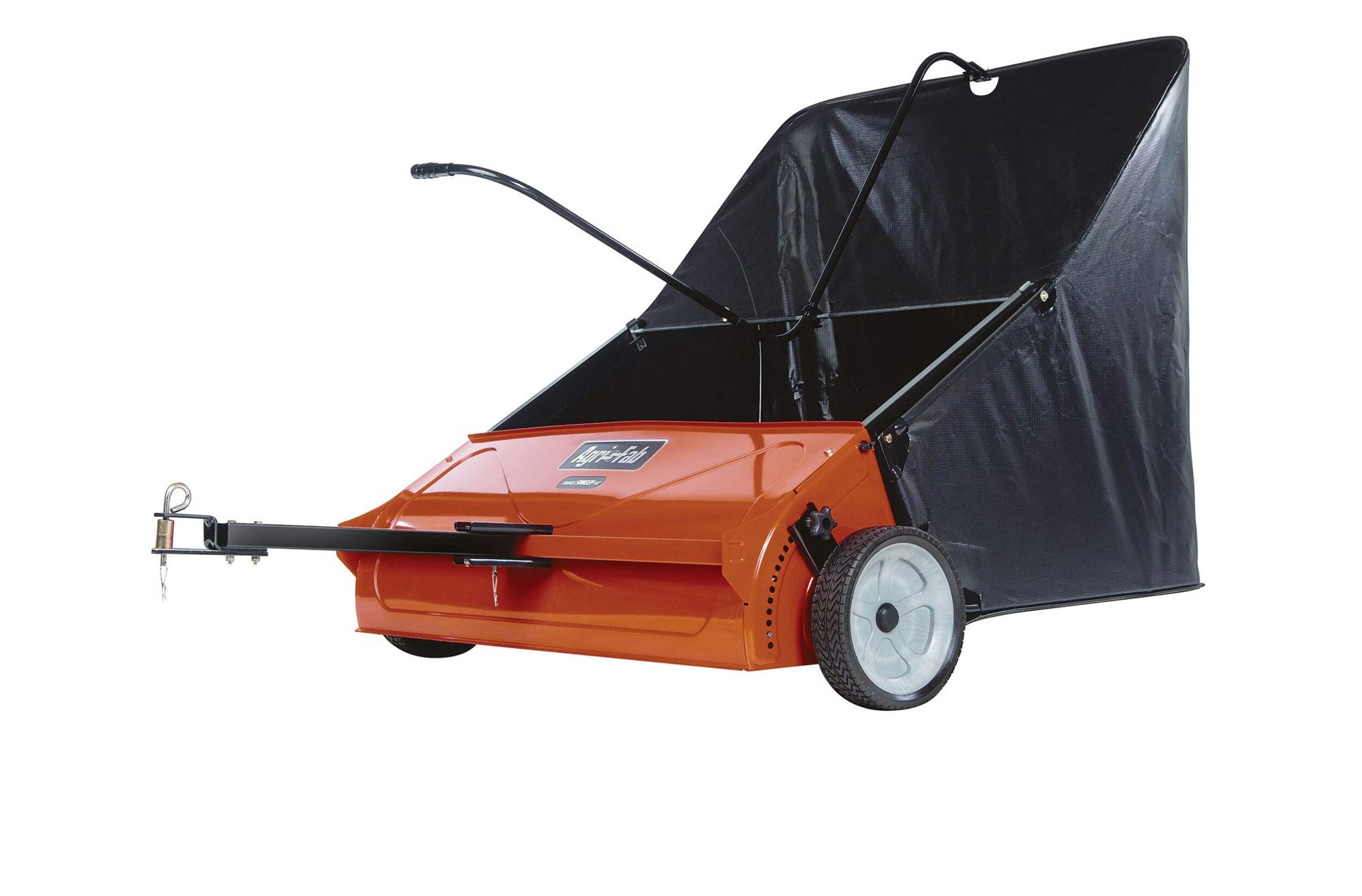 Agri Fab 44-in Tow Behind Lawn Sweeper Front_Three_Fourths_Angled_Left