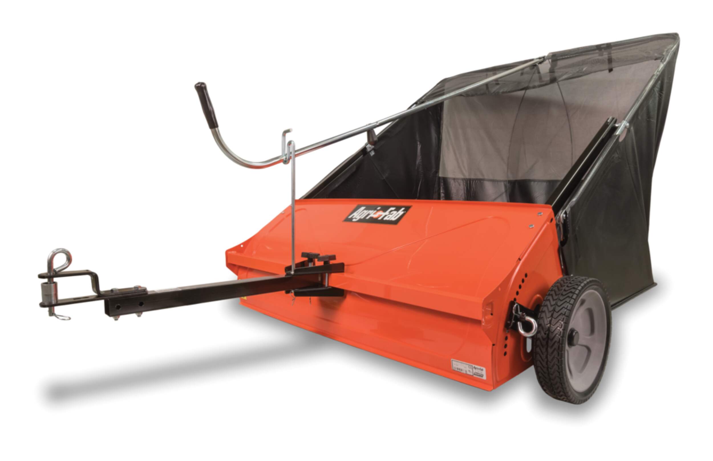 Agri Fab Tow Sweeper for Lawn Tractors with Wheels, 44-in, 25 cu ft Bag Front_Angled_Left