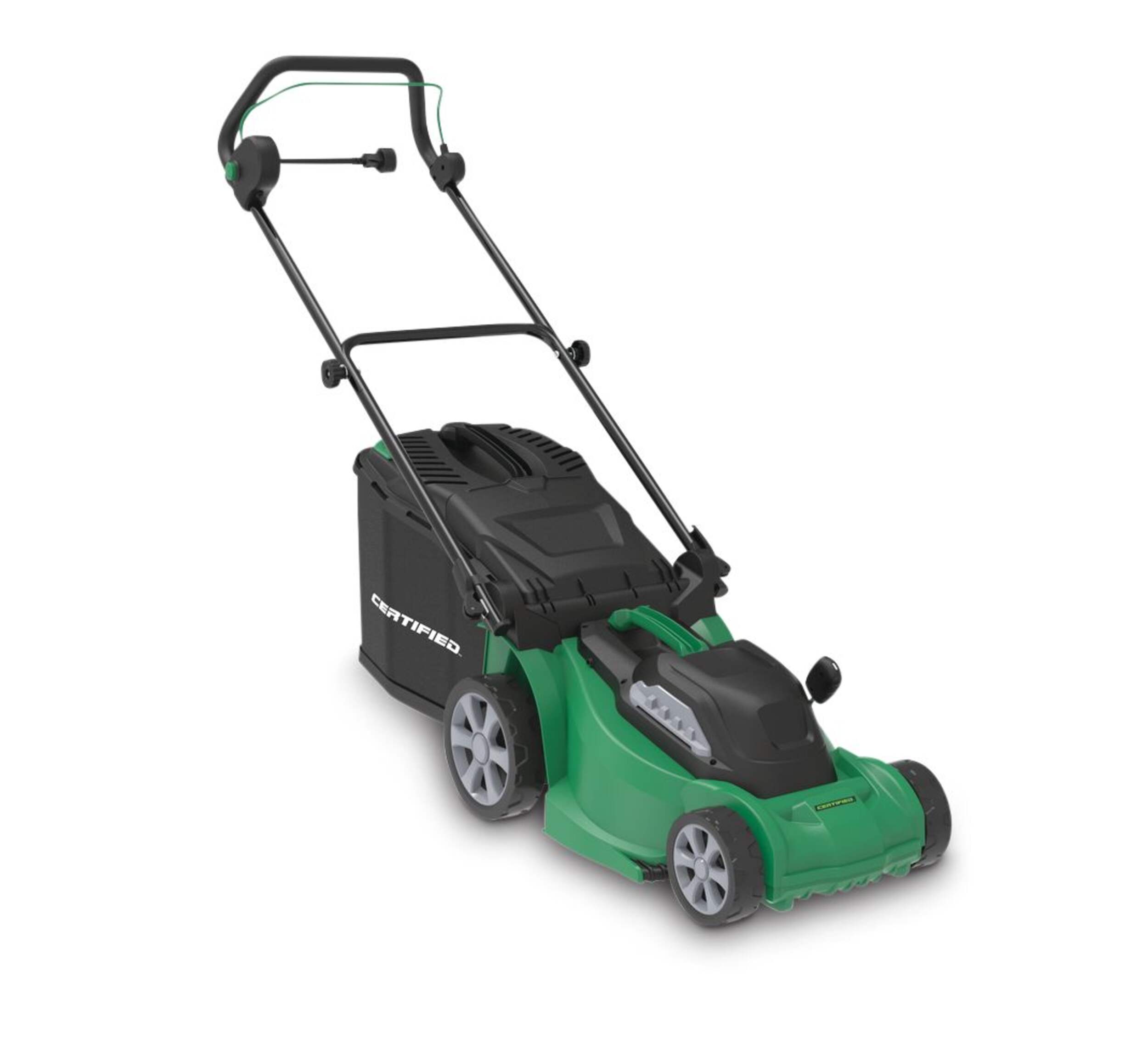 Certified 10A 2-in-1 Electric Lawn Mower, 14-in Deck Front_Three_Fourths_Angled_Right