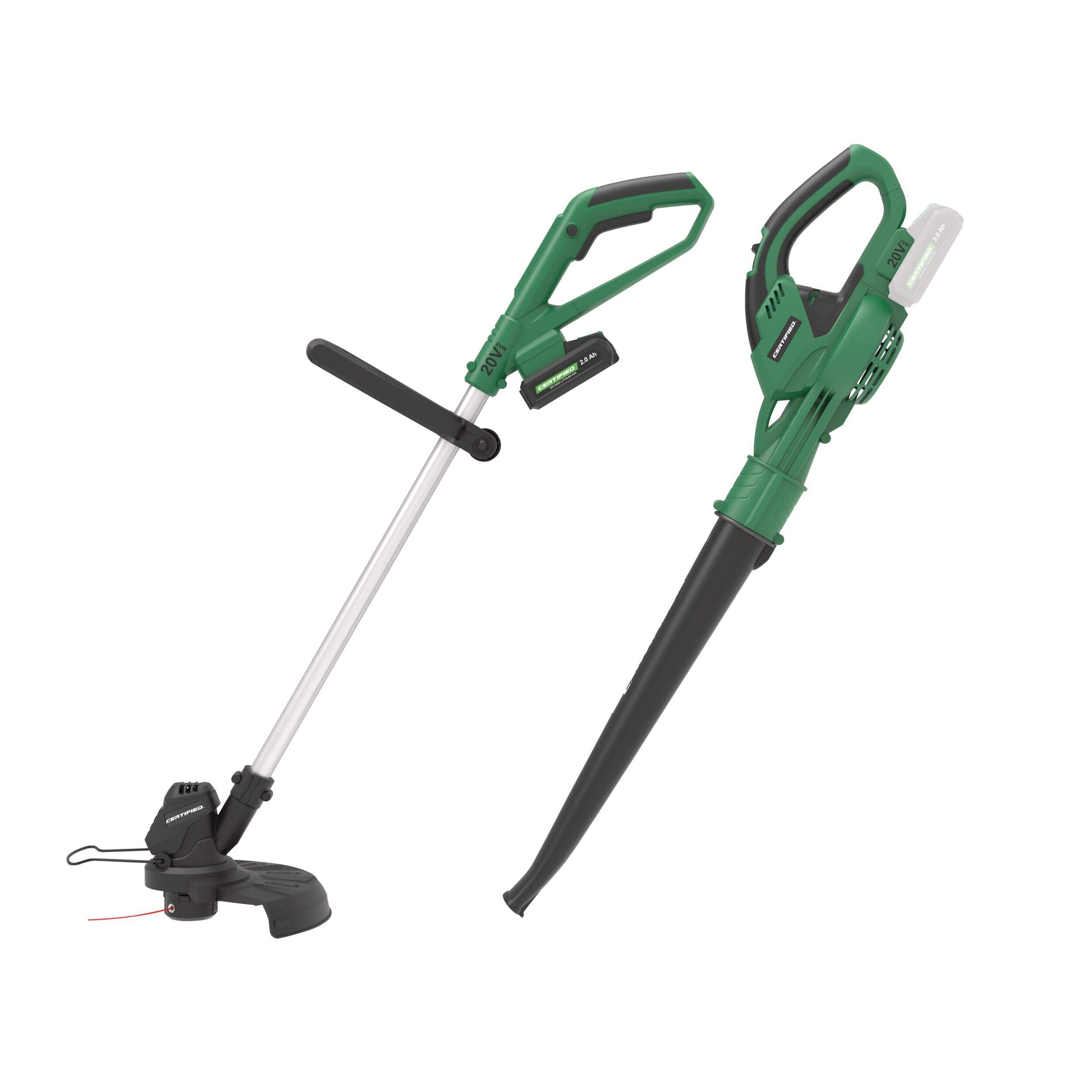 Certified 20V Cordless Line Grass Trimmer & Sweeper Combo Composite_or_Mixed