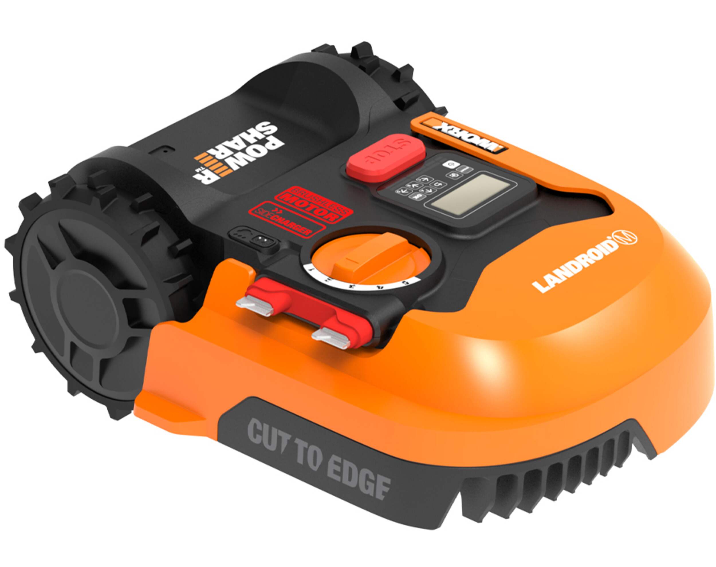 WORX Landroid-M Cordless Brushless Robotic Lawn Mower, 20V, Wi-Fi+App, 7-in, 1/4 Acre Front_Angled_Right