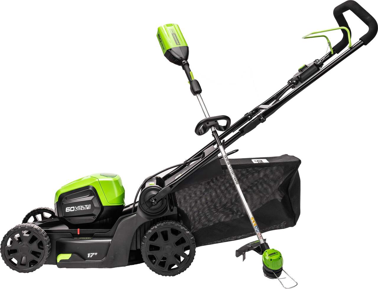 Greenworks 2-in-1 60V 4Ah Battery, Cordless Push Lawn Mower +