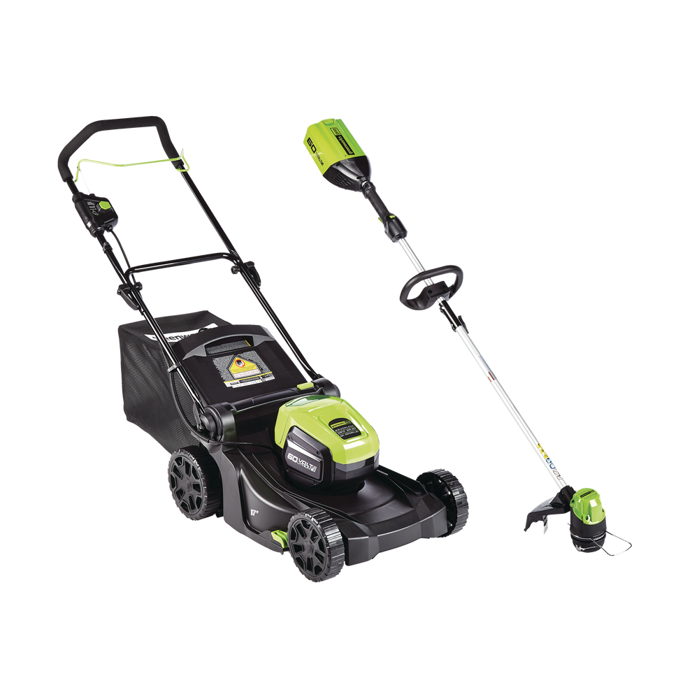 Greenworks 2in1 60V 4Ah Battery, Cordless Push Lawn Mower + String