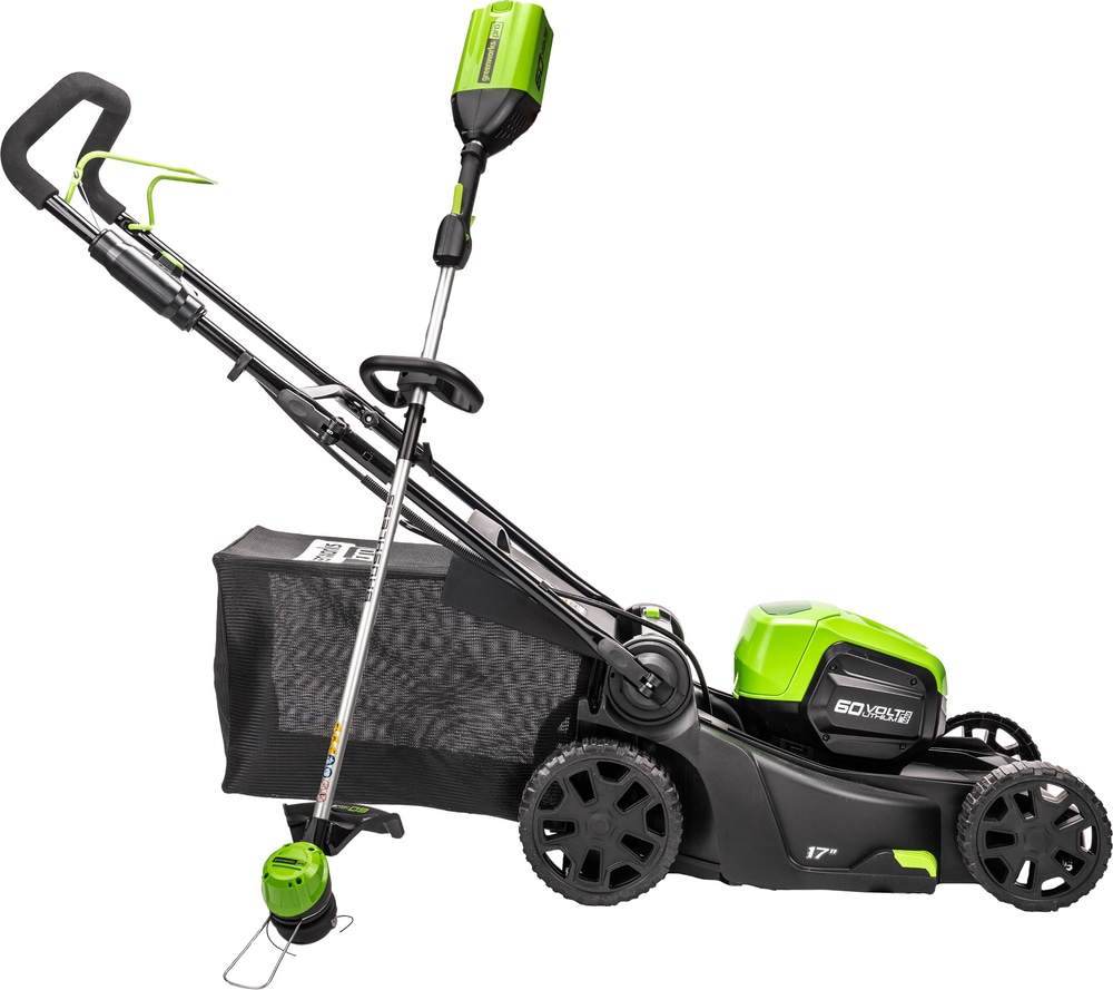 Greenworks 2in1 60V 4Ah Battery, Cordless Push Lawn Mower + String