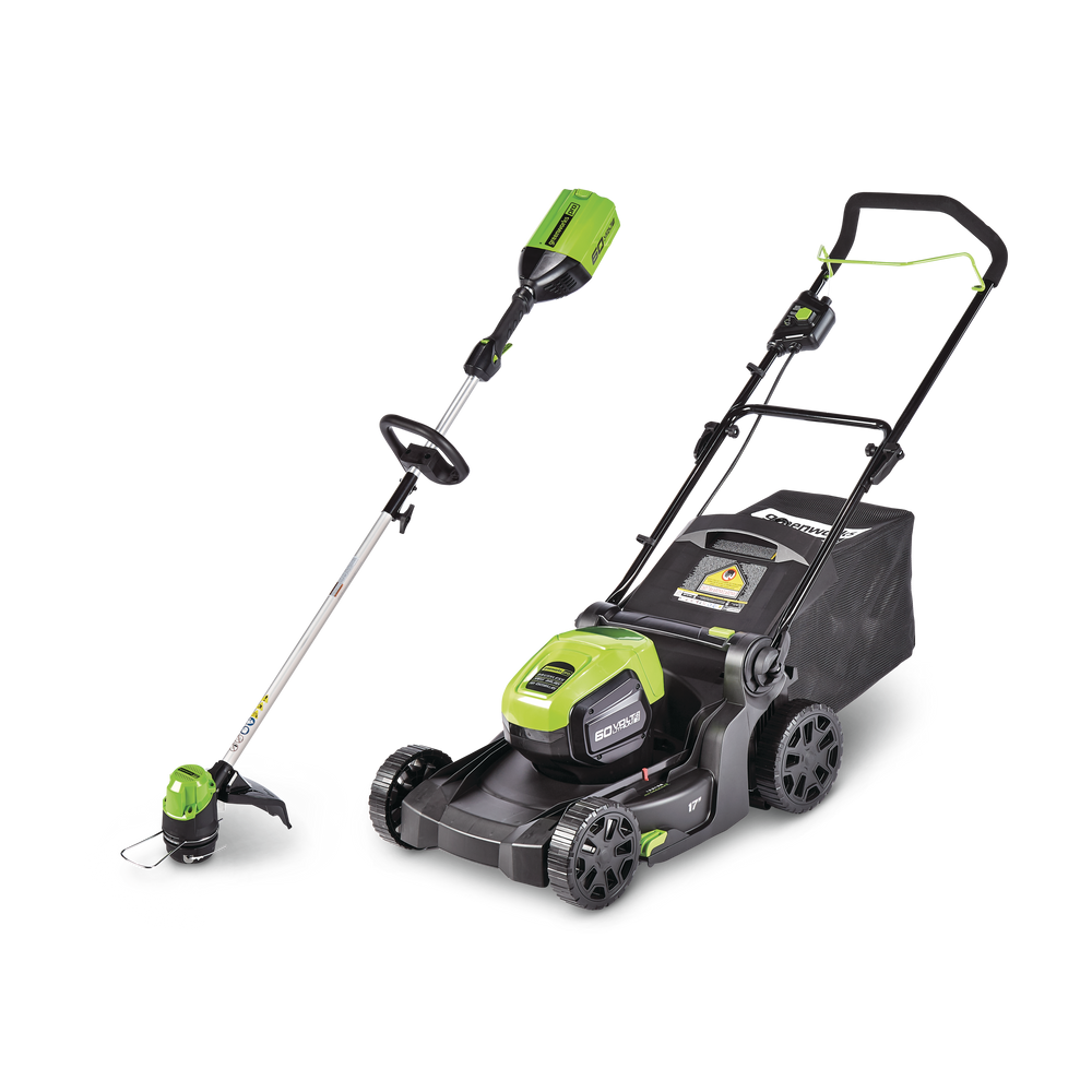 Greenworks 2in1 60V 4Ah Battery, Cordless Push Lawn Mower + String