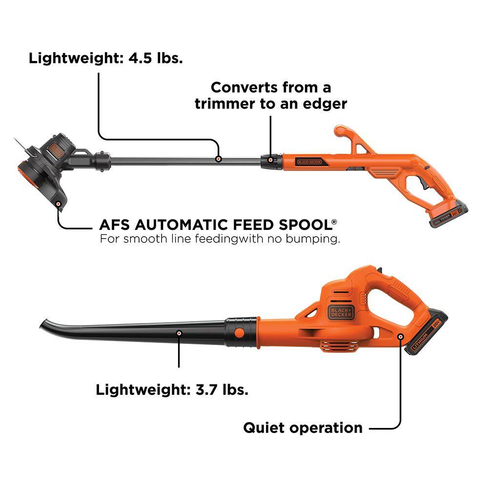 Black and decker weed eater and blower combo hot sale