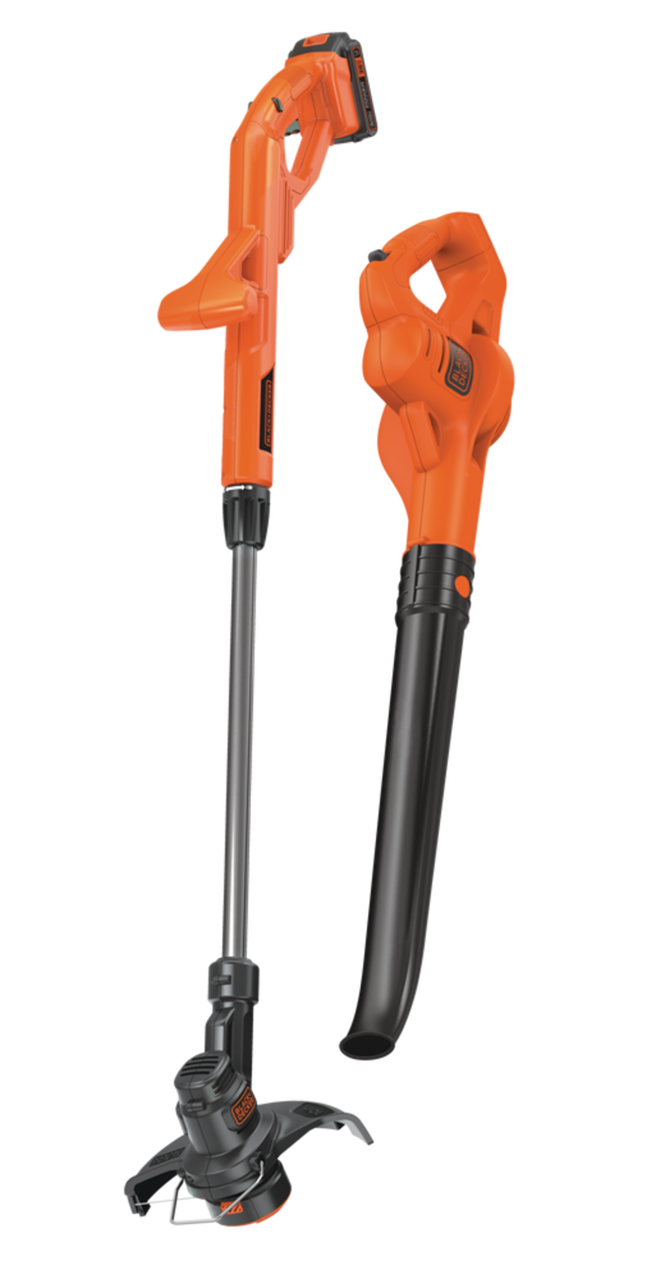 Black & Decker 20V MAX 1.5Ah Cordless Trimmer & Sweeper Combo Front_Angled_Left