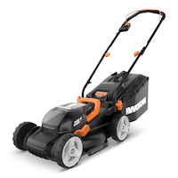 Ensemble 2-en-1 Worx WG934 Power Share 2 x 20 V, tondeuse sans fil WG779 de 40 V, 14 po, et coupe-herbe/coupe-bordure sans fil WG163.9 de 20 V, 12 po
