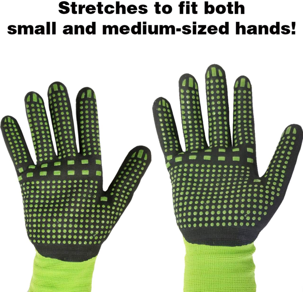 Certified Midwest Nitrile coated Max-Grip Unisex Gardening Gloves, Assorted  Sizes, Green