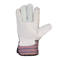 Garden Club Yard Leather Unisex Work Gloves, Large, 6-pk Front_Flat