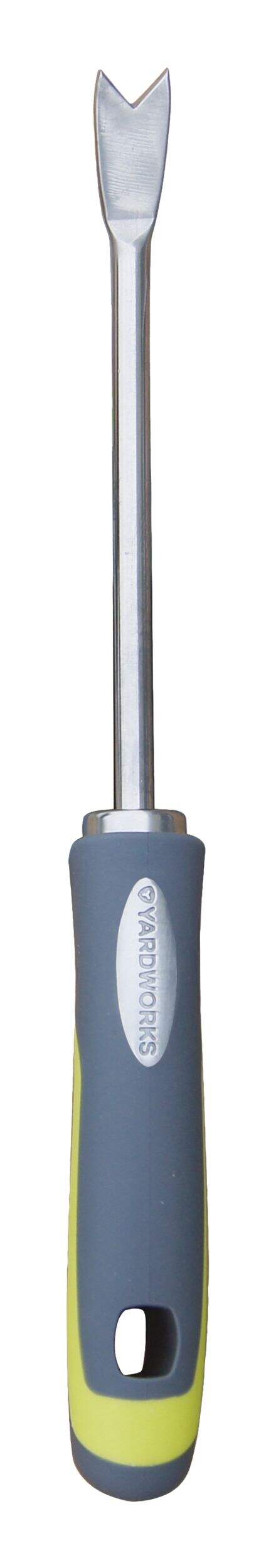 Yardworks Stainless-Steel Hand Weeder with Rubber Handle Front_Flat