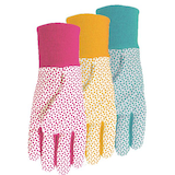 Jersey Dotted Women's Gardening Gloves, One Size Fits Most, Assorted Colours Front_Flat