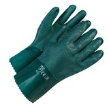 Garden Club Waterproof Cotton PVC Men's Work Gloves, Large, Green Composite_or_Mixed