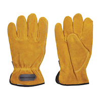 Gants de jardinage d'extérieur en suède avec doublure en molleton Yardworks, or, grand Composite_or_Mixed