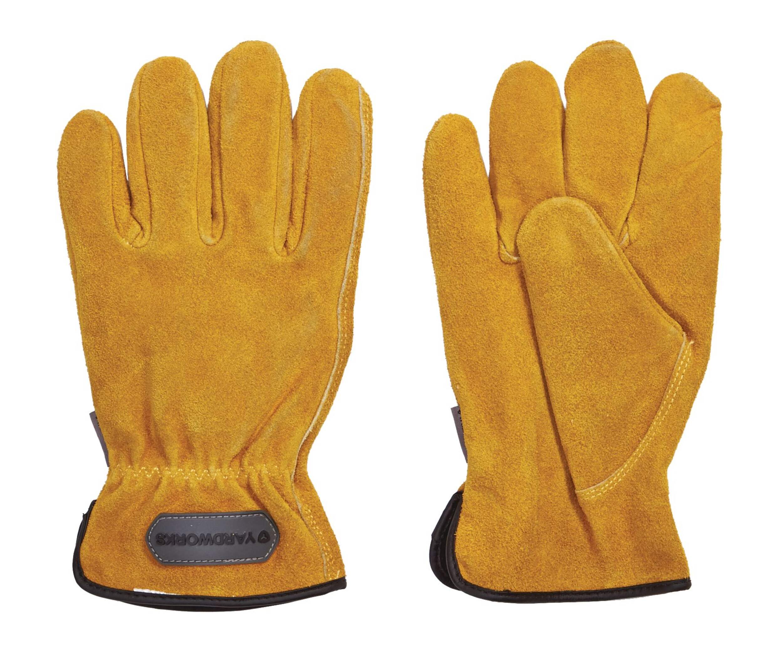 Gants de jardinage d'extérieur en suède avec doublure en molleton Yardworks, or, grand Composite_or_Mixed