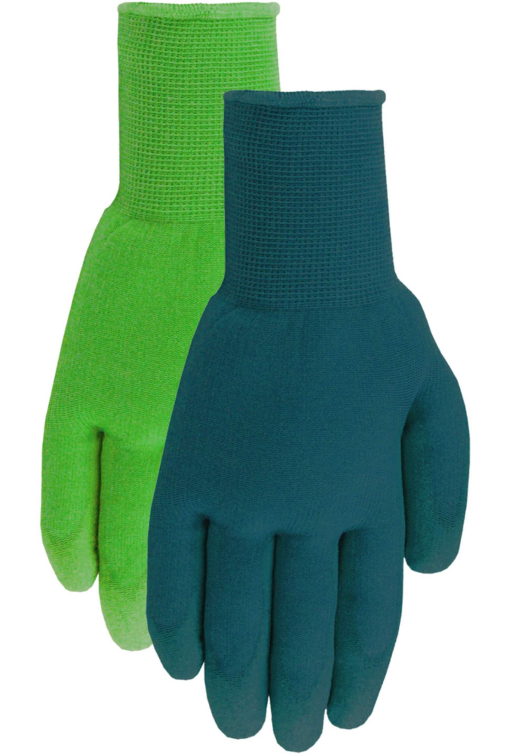 Midwest Softec Poly Liner Gardening Gloves, One Size Fits Most, Assorted Colours Front_Flat