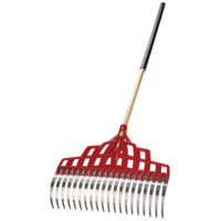 Garant Multi-Purpose Poly Steel 20-Tine Leaf Rake, Wooden Shaft, 65.5-in
