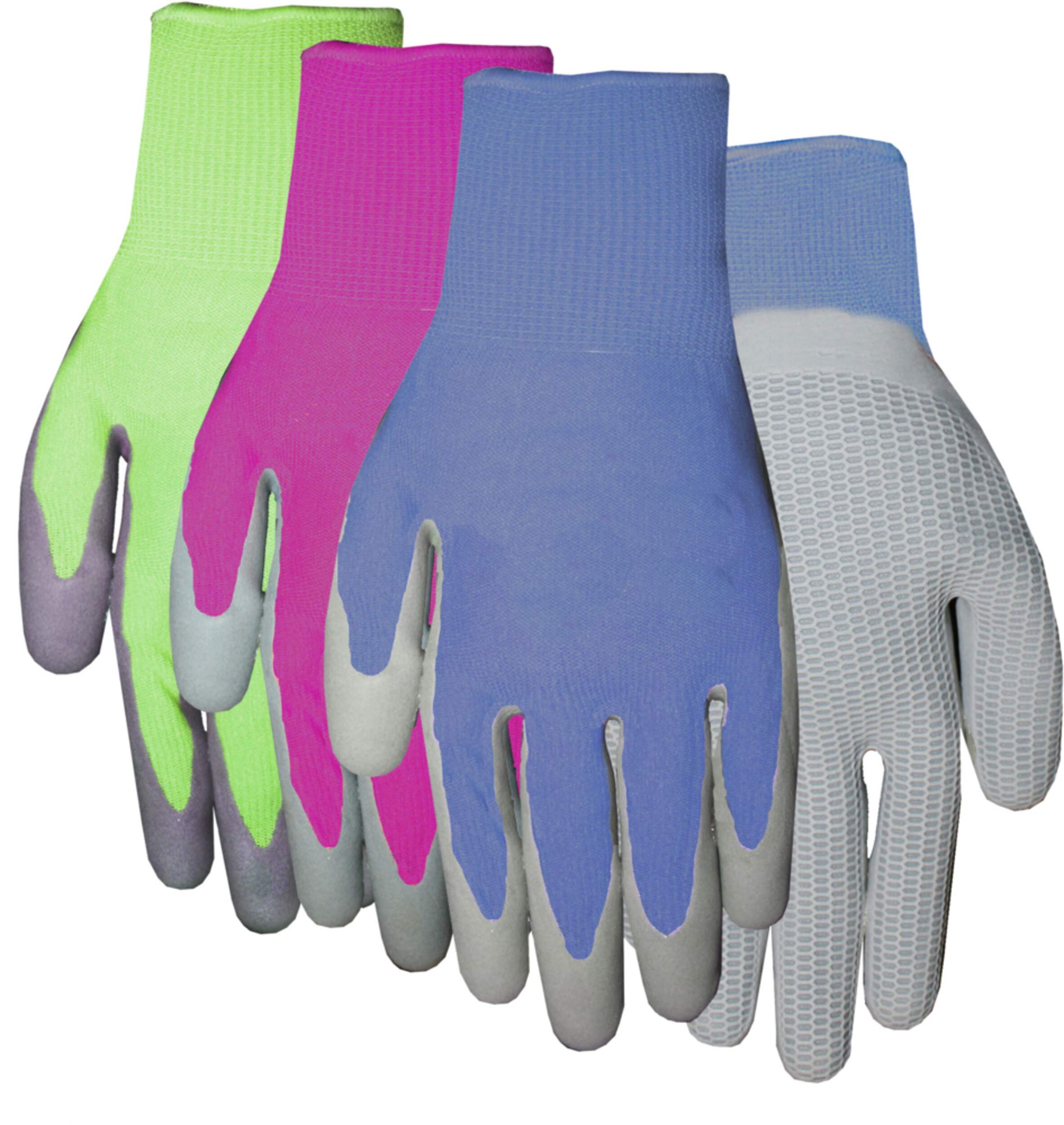 Gants de jardinage Midwest en mousse texturée pour femmes, moyen, couleurs variées Composite_or_Mixed