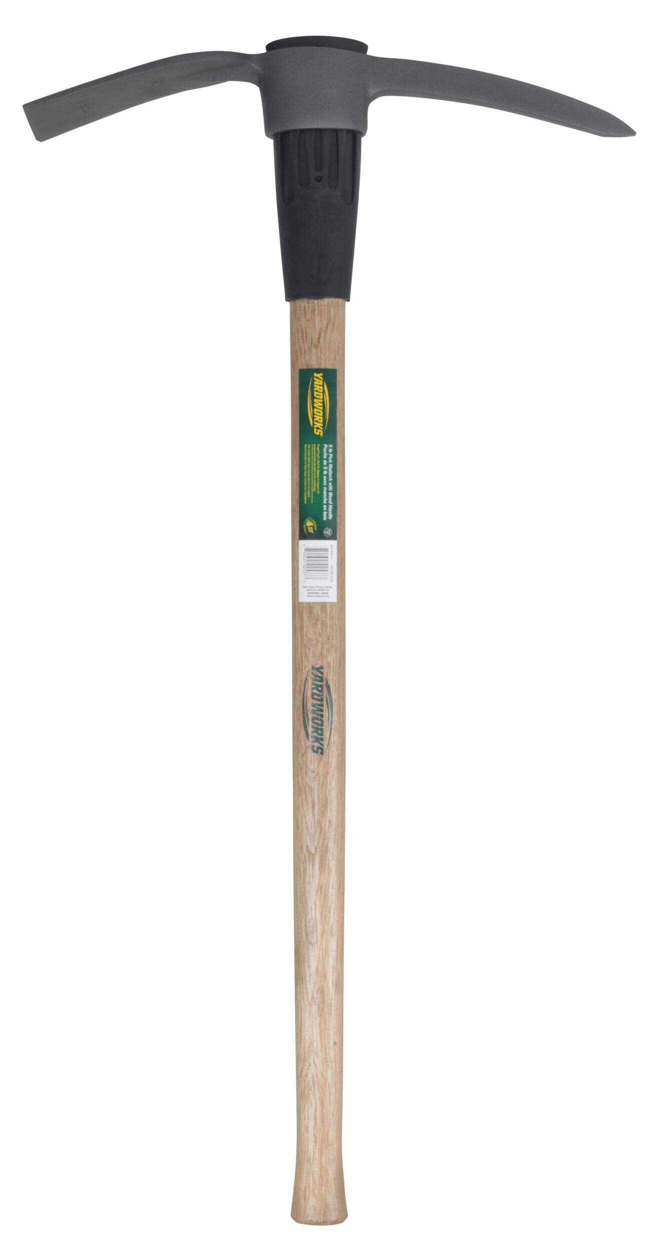 Yardworks 36-in 5-lb Pick/Mattock, Hardwood Shaft Front_Flat