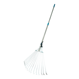 Râteau à feuilles télescopique à dents réglables Yardworks, métal, 7 à 21 po, manche en aluminium de 32 à 63 po Front_Three_Fourths_Angled_Left