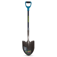 Yardworks Ergo Steel Round-Point Short-Handle D-Grip Shovel, 43-in Fibreglass Shaft Front_Flat