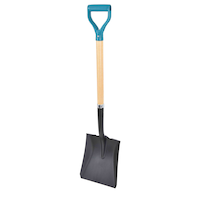 Yardworks Steel Square-Point Short-Handle D-Grip Spade Shovel, 40-in Ash Hardwood Shaft