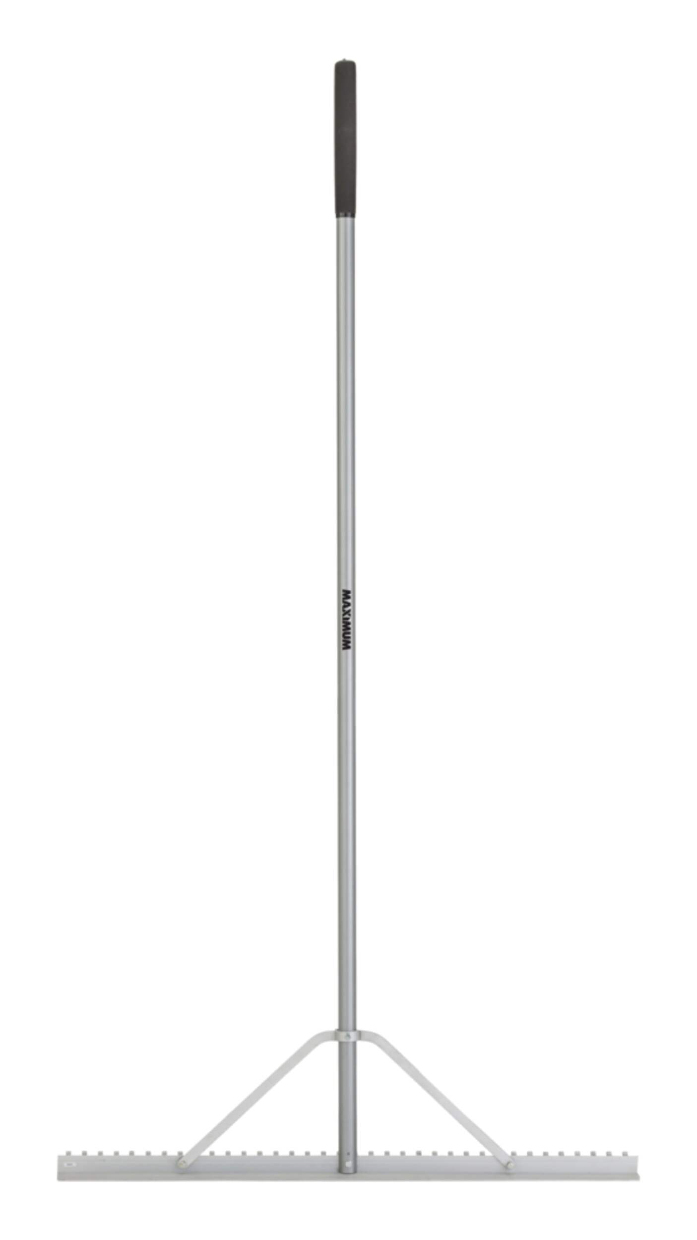 MAXIMUM 36-in Wide Metal 26-Tine Landscape Rake, 60-in Aluminum Shaft ...