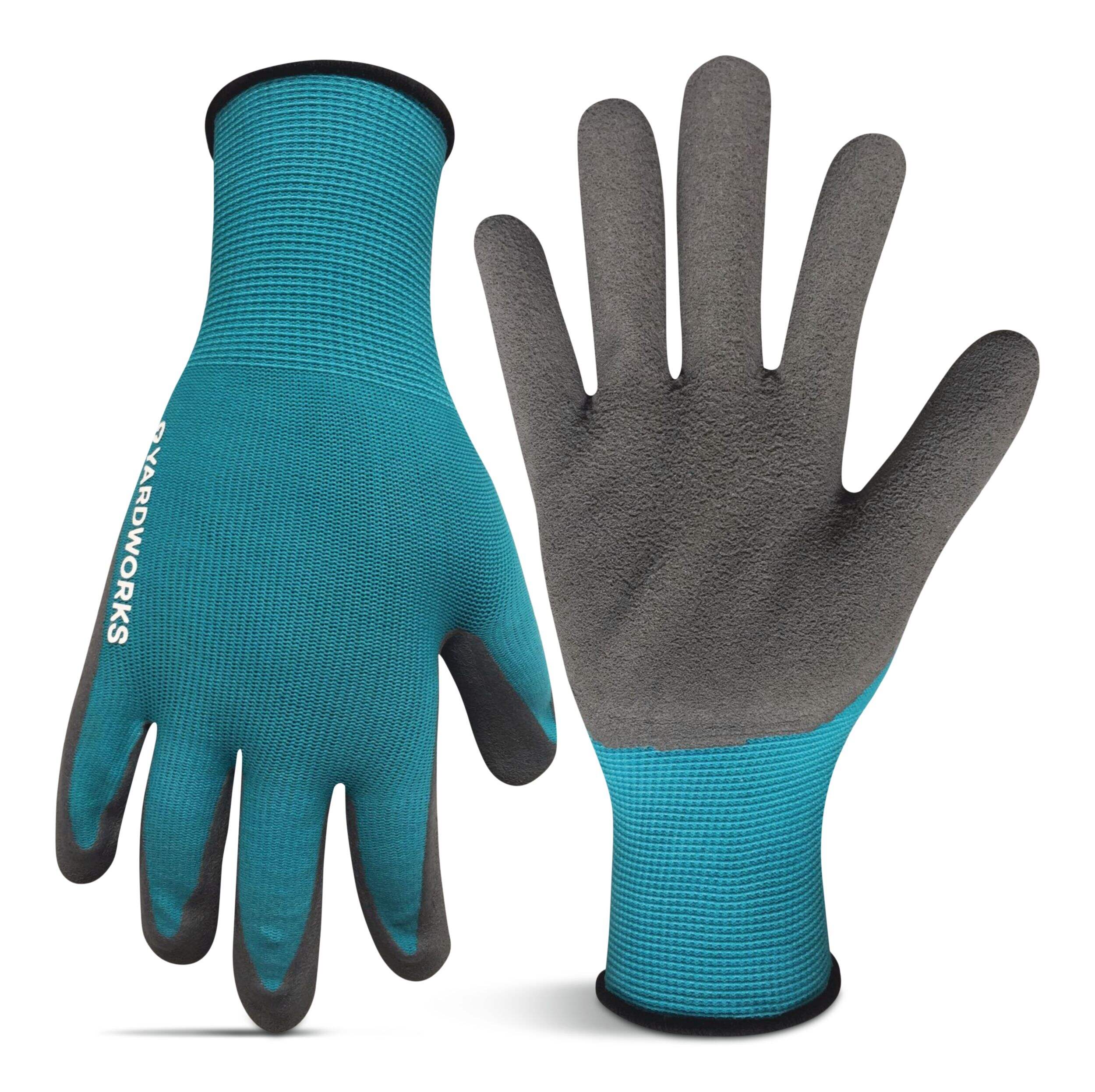 Yardworks Latex Coated Gripper Gardening Gloves, Small/Medium, Assorted Colours, 3-pk Composite_or_Mixed