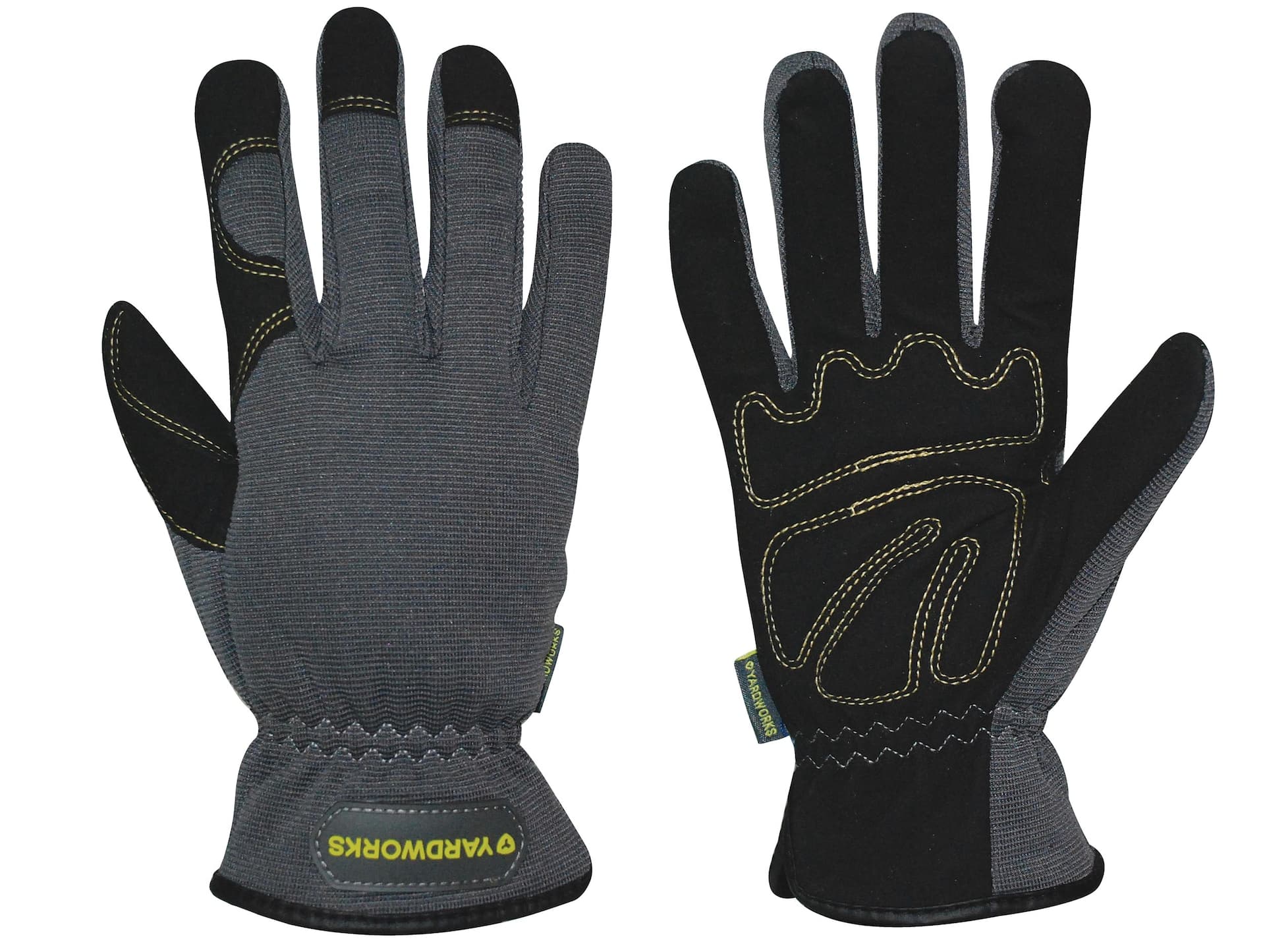 Yardworks Synthetic Leather Unisex Gardening Gloves, Assorted Sizes, Blue