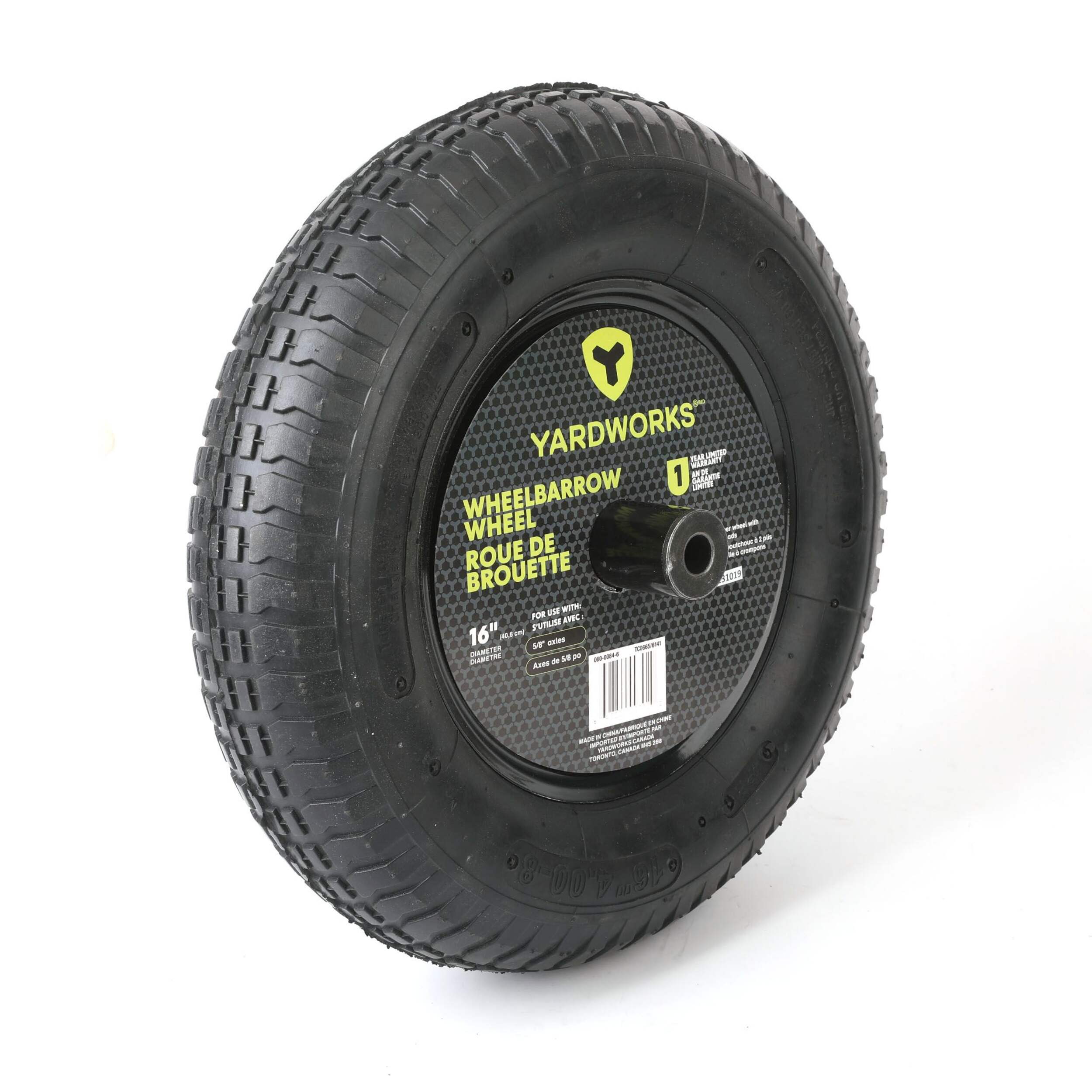 Yardworks 16in Wheelbarrow Replacement Wheel/Tire Canadian Tire