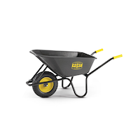 TUFX Poly Tray 1-Wheel Garden/Yard Wheelbarrow, 6-cu-ft Front_Three_Fourths_Angled_Left