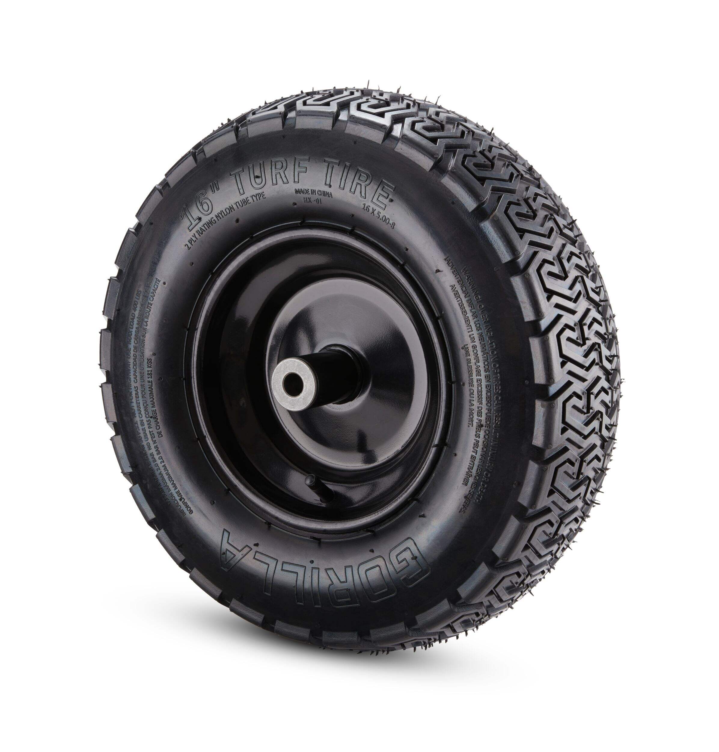 Gorilla Turf Universal Wheelbarrow Tires/Replacement Wheels, 16-in Front_Three_Fourths_Angled_Right