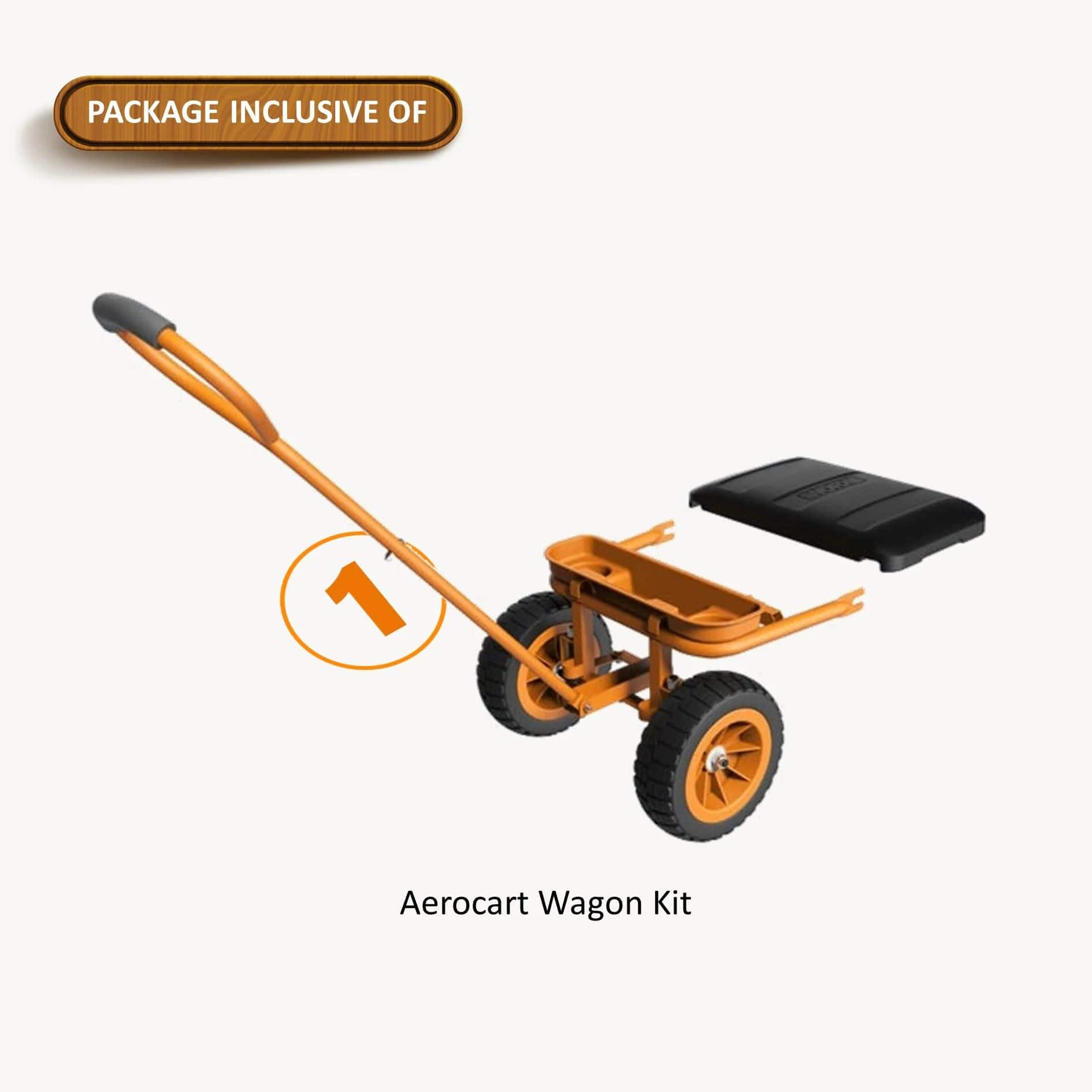 Worx Wagon Kit for Worx Aerocart includes Detachable Storage Tray