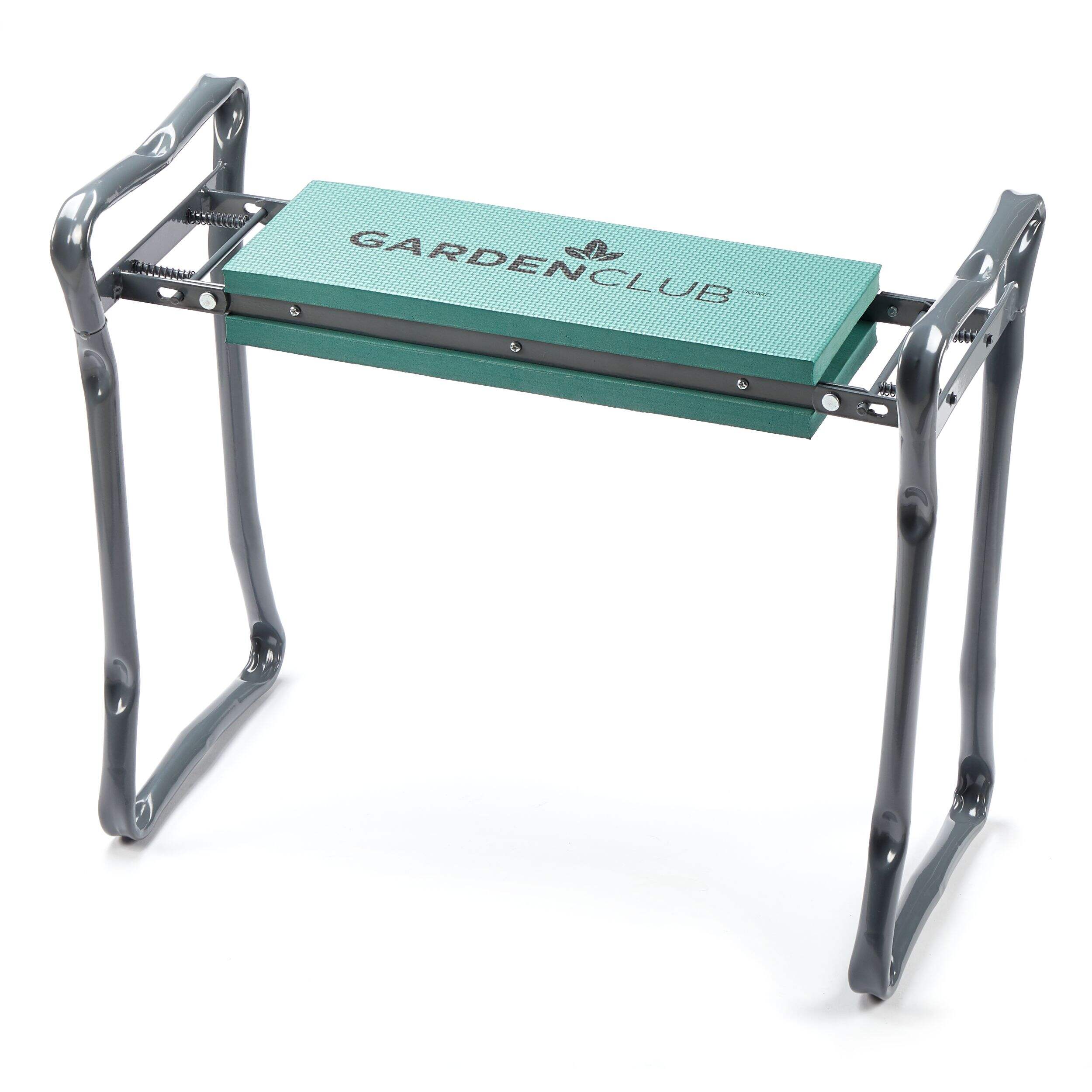 Garden Club Kneeler & Seat, Green Front_Three_Fourths_Angled_Left