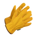 Yardworks Full Grain Leather Drivers-Style Work Glove, Assorted Sizes Front_Three_Fourths_Angled_Right