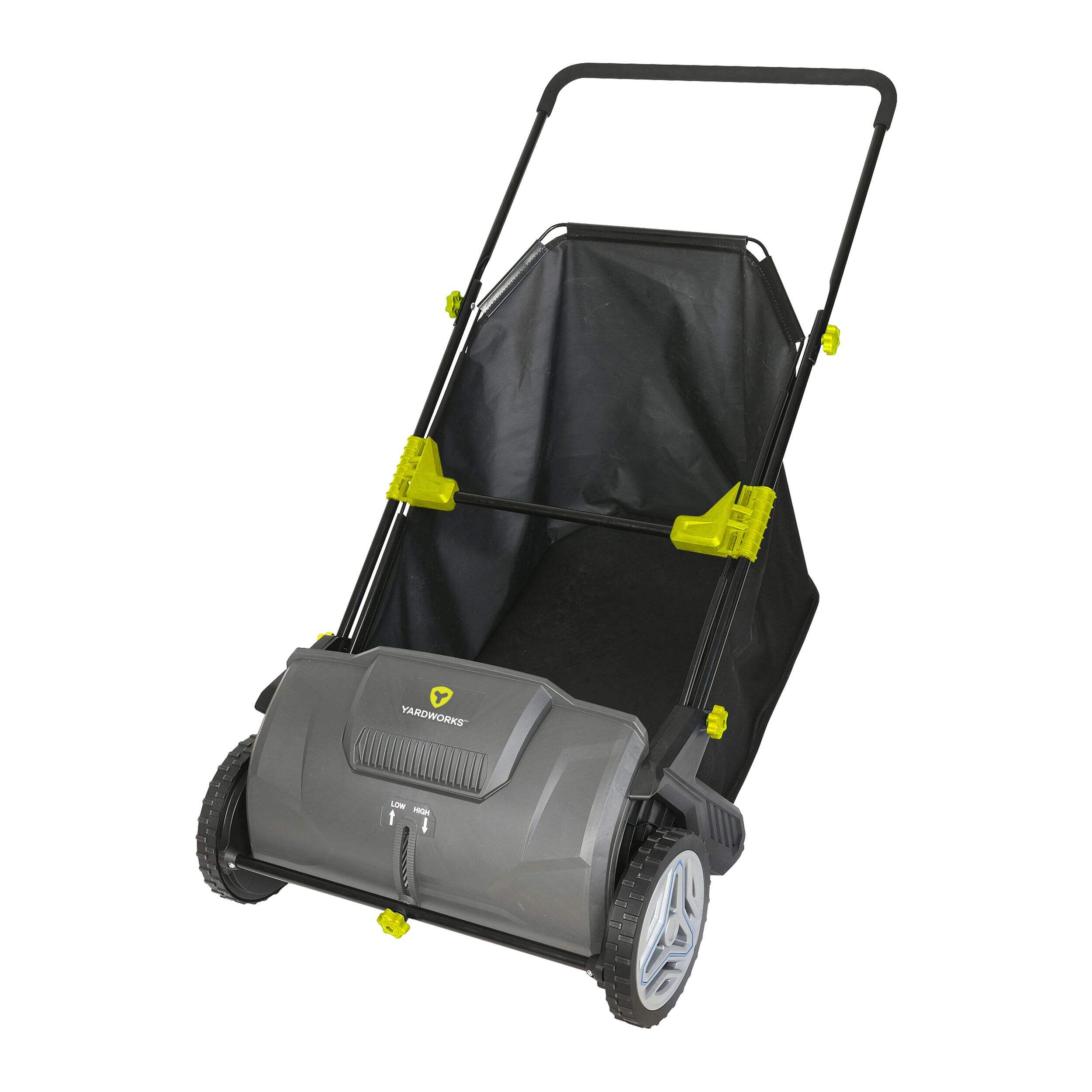 Yardworks Grass & Leaf Collector, Extra-Large Capacity Front_Three_Fourths_Angled_Left