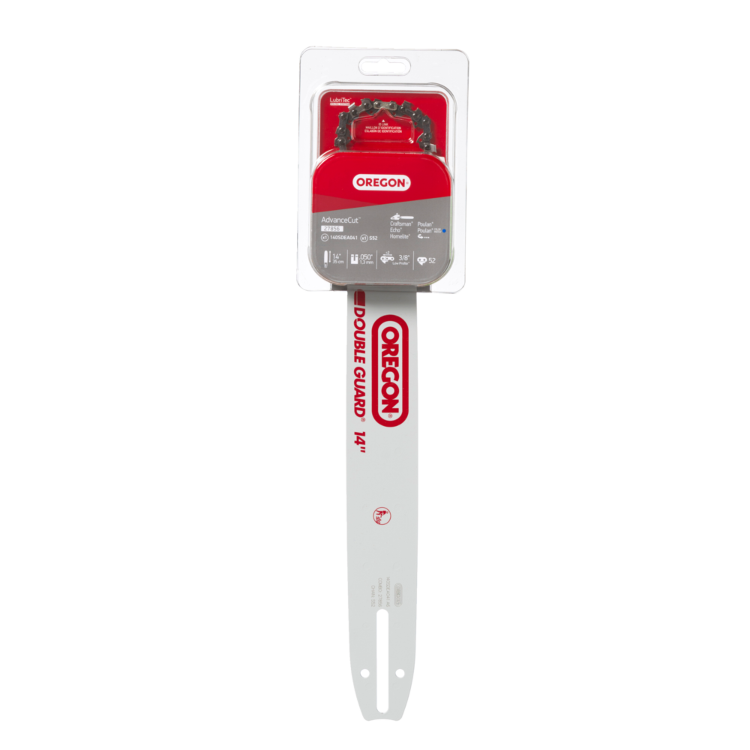 Guide-chaîne AdvanceCut 27856 et chaîne S52 Oregon, 14 po Front_Flat