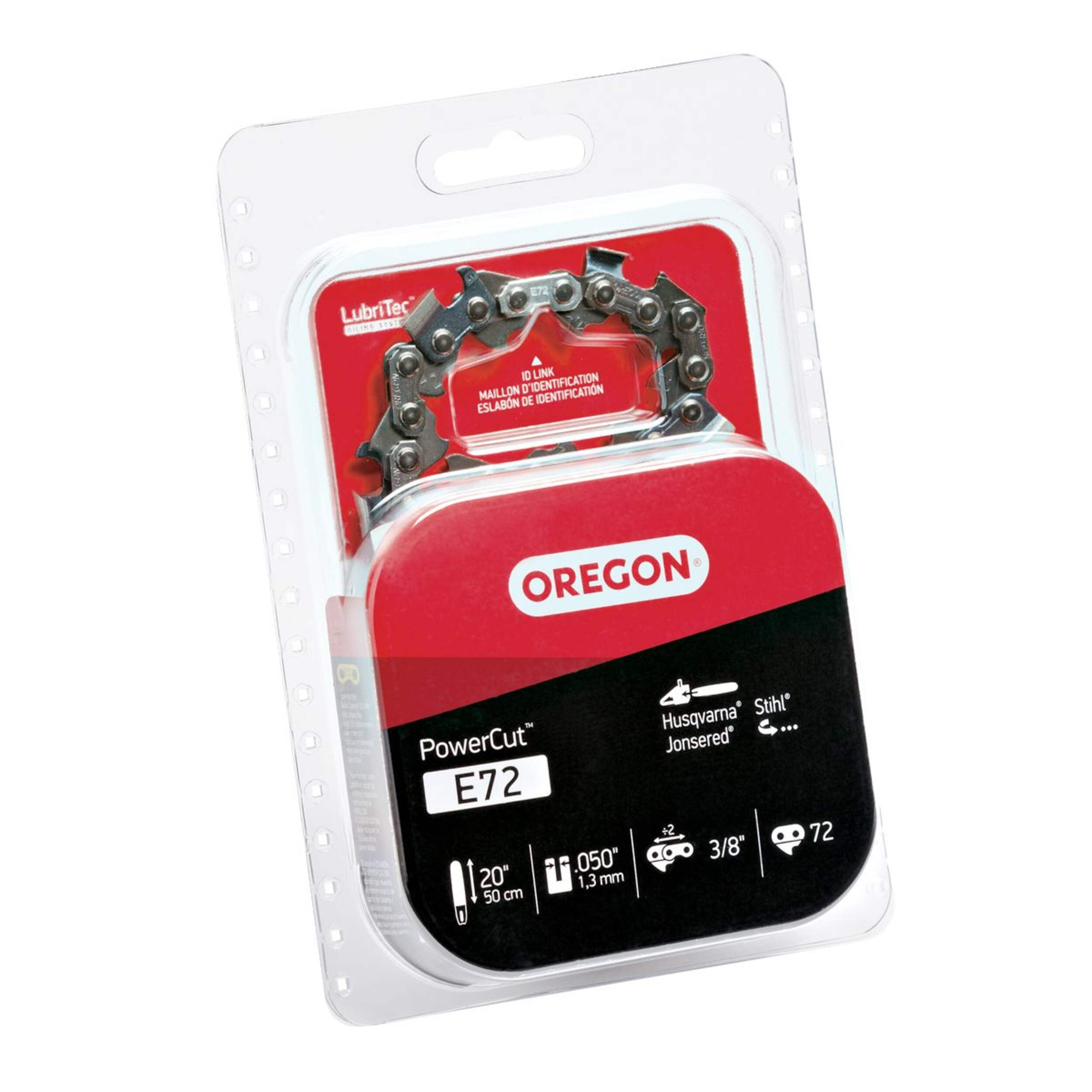 Chaîne pour scie Oregon E72 PowerCut, guide de 20 po Front_Angled_Right