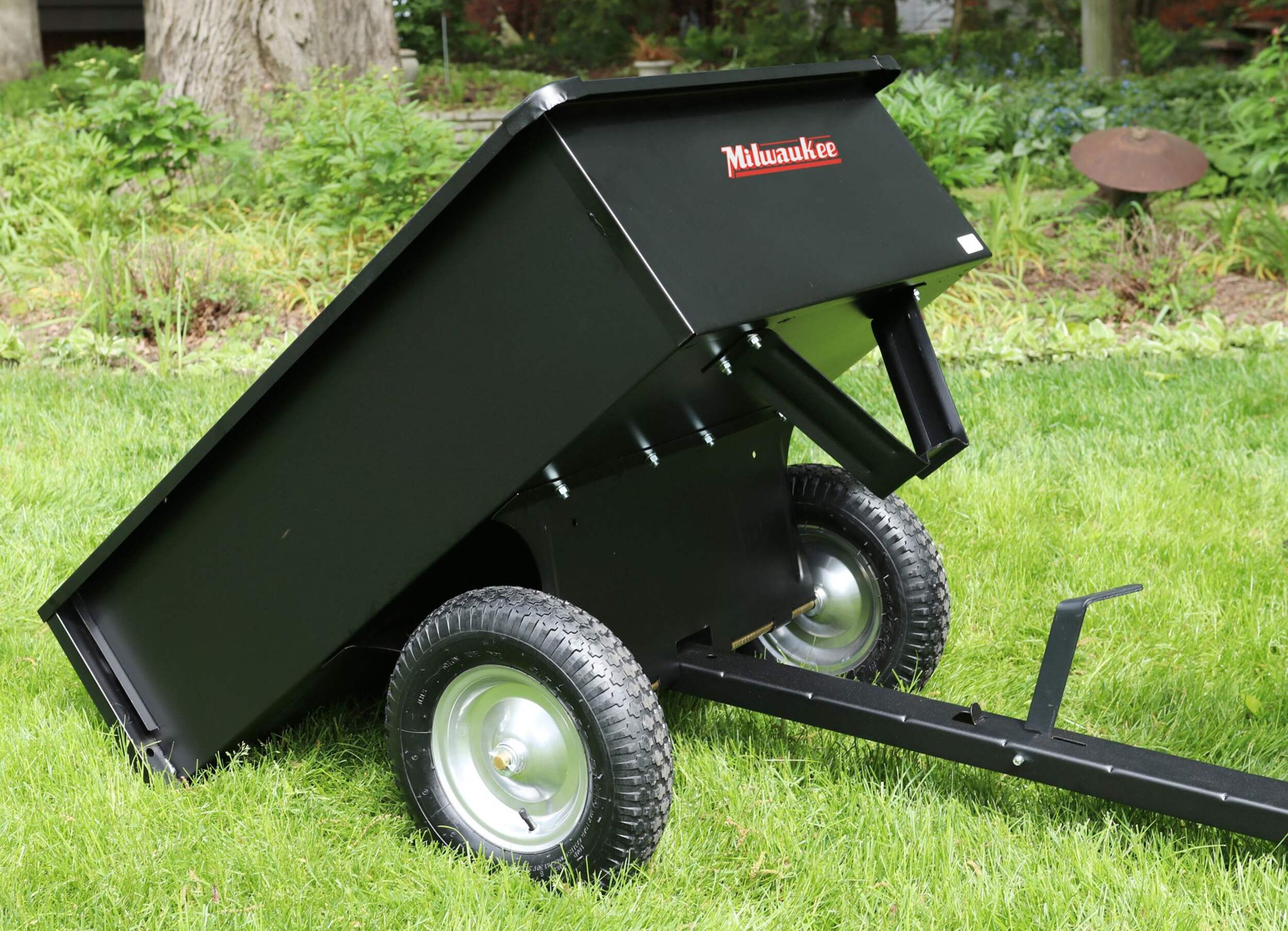 Precision Steel Body Universal Fit Dump Cart with Pneumatic Tires, 10
