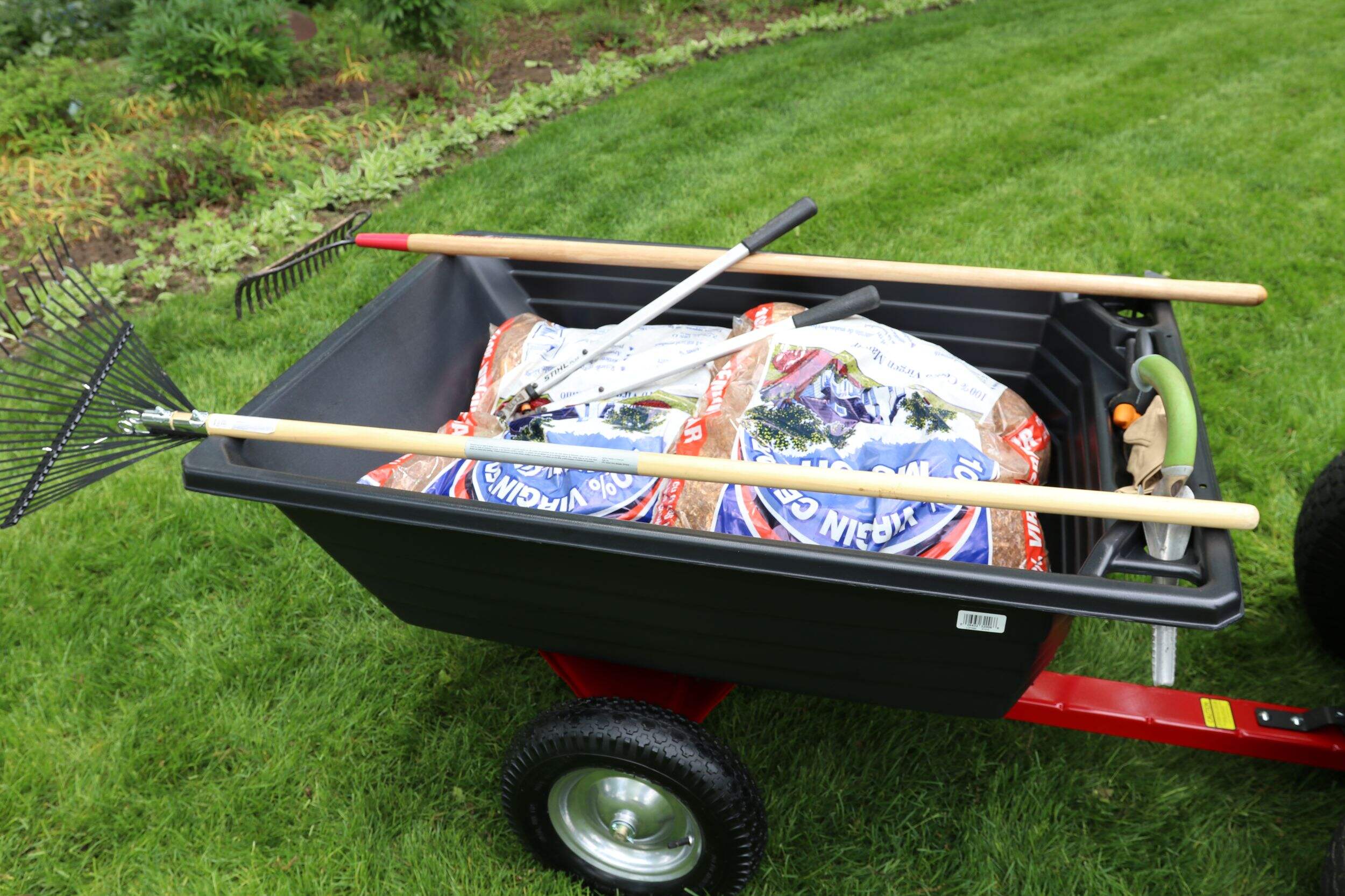 Precision Steel Body Universal Fit Dump Cart with Pneumatic Tires, 10