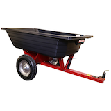 Remorque à bascule universelle en acier Precision avec pneus pneumatiques, 10&nbsp;pi<sup>3</sup>3, 650&nbsp;lb Front_Three_Fourths_Angled_Right