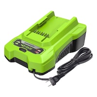 Chargeur de pile au lithium-ion 40 V, de Greenworks, pour no CT : 060-1758 Front_Angled_Left