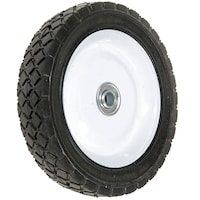 Roue en acier pour tondeuse Atlas, roulements à billes, 7 po Front_Three_Fourths_Angled_Left