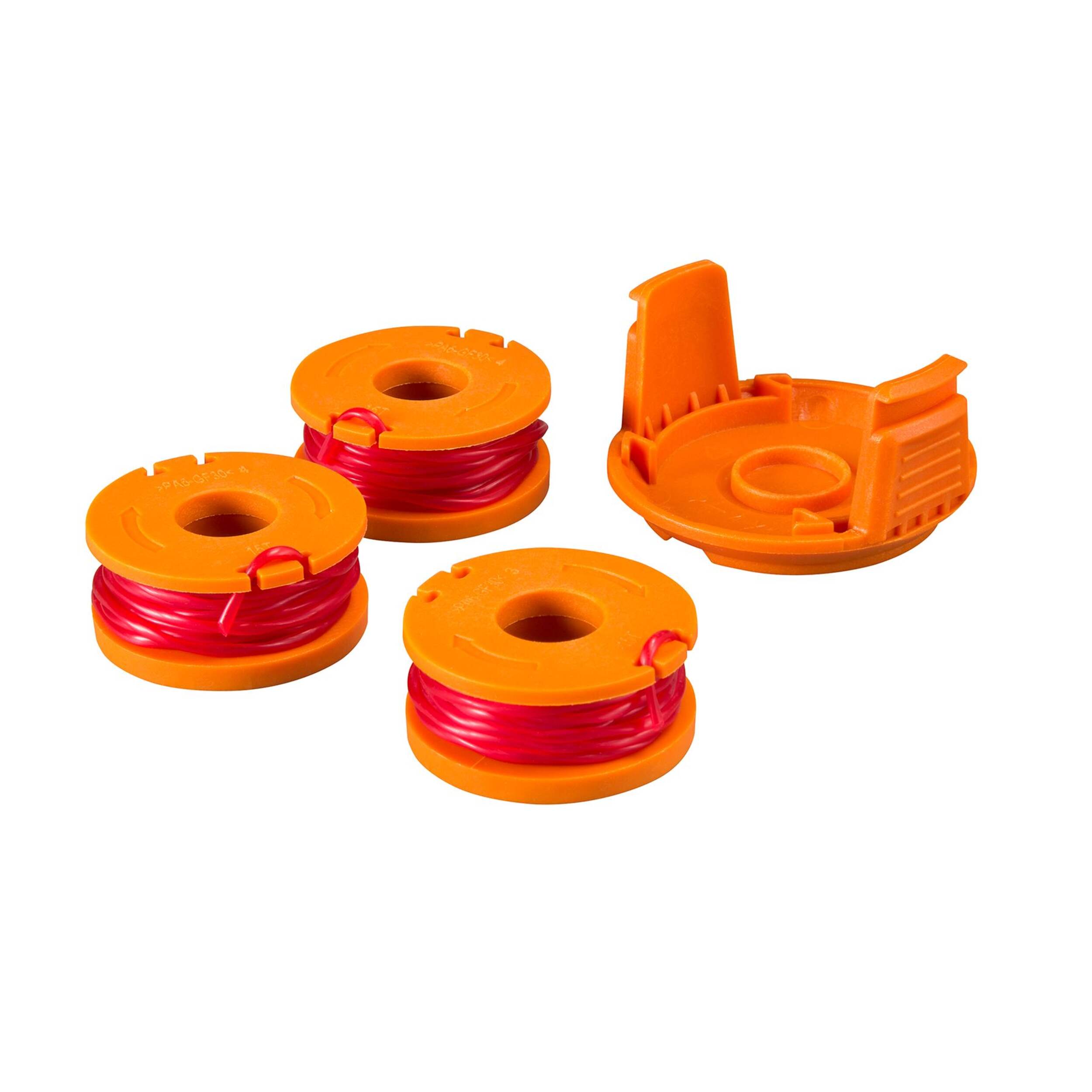 Bobine et capuchon WORX pour coupe-herbe sans fil, 10 pi, paq. 3 Front_Three_Fourths_Angled_Left
