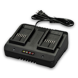 WORX Power Share 20V Lithium-ion Dual Port Charger Front_Three_Fourths_Angled_Left