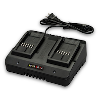 WORX Power Share 20V Lithium-ion Dual Port Charger Front_Three_Fourths_Angled_Left