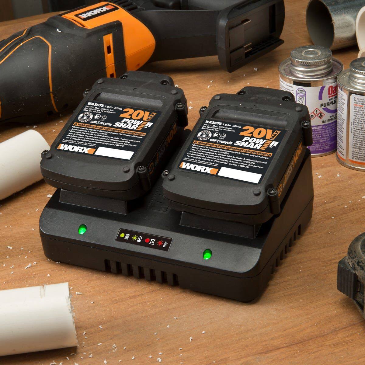 WORX 20V Lithium ion Dual Port Charger Canadian Tire