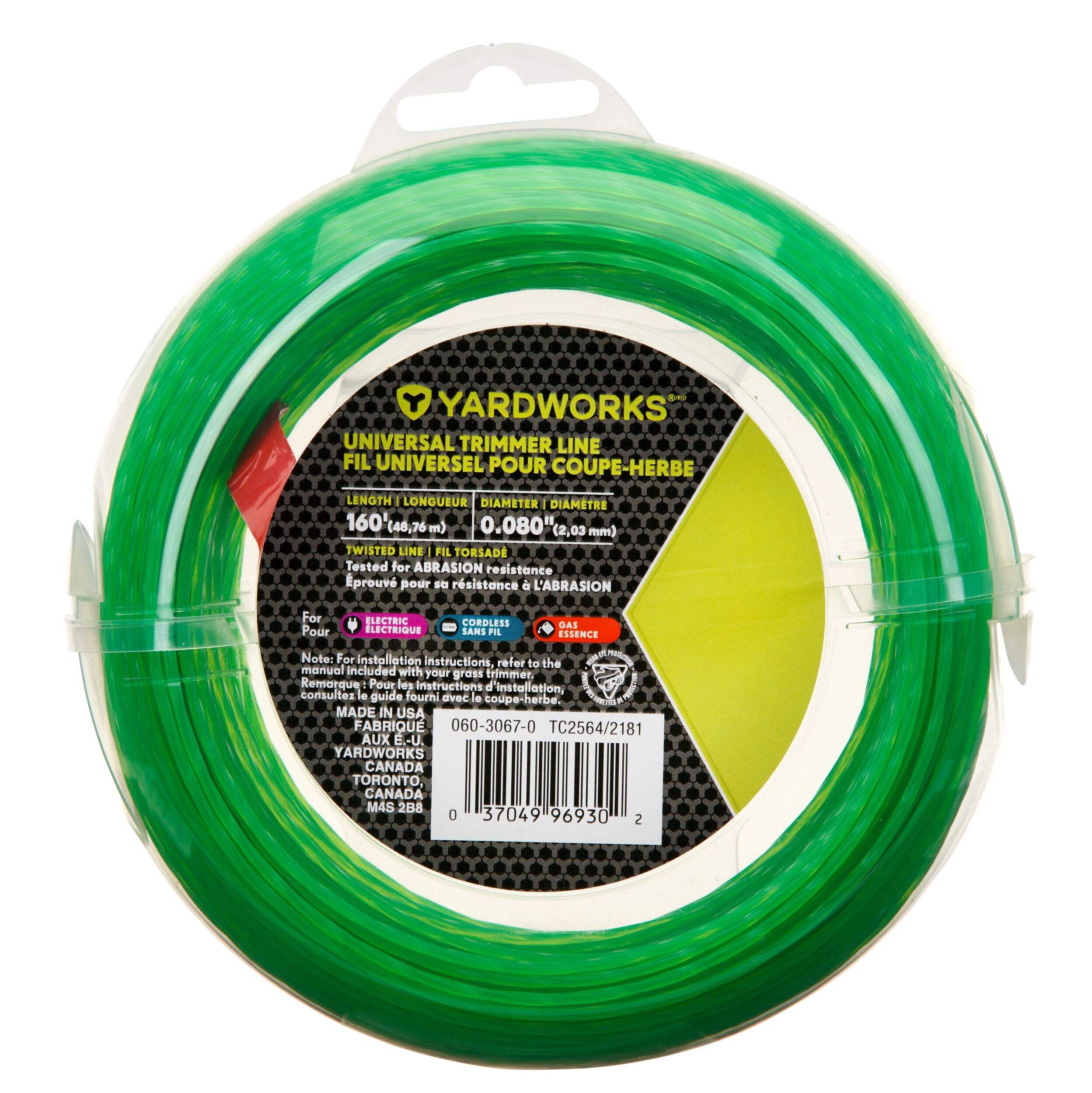 Yardworks Universal Trimmer Line, 0.080-in, Assorted Front_Flat