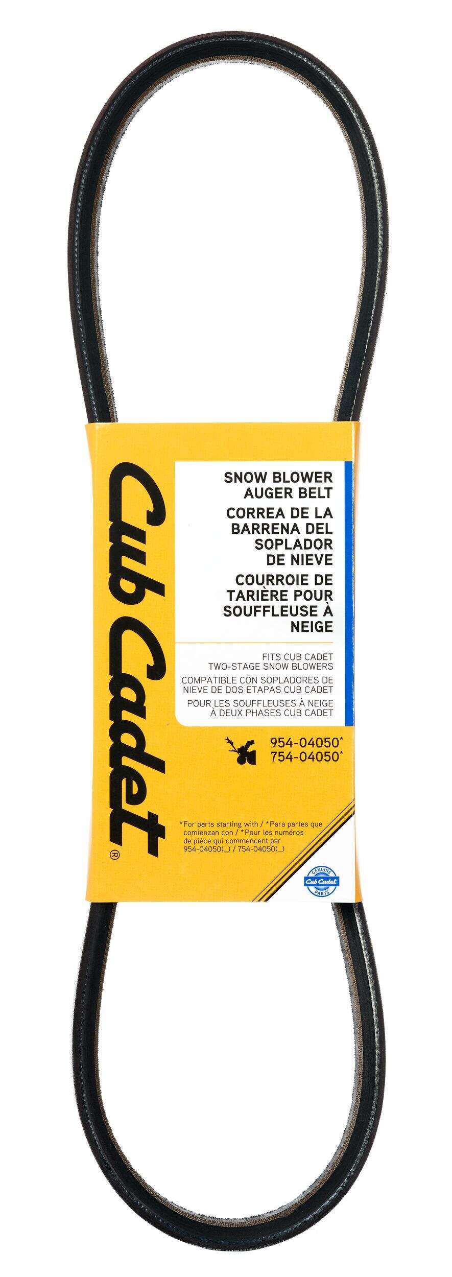 Cub Cadet Replacement Snowblower Auger Belt, 35-in Front_Flat