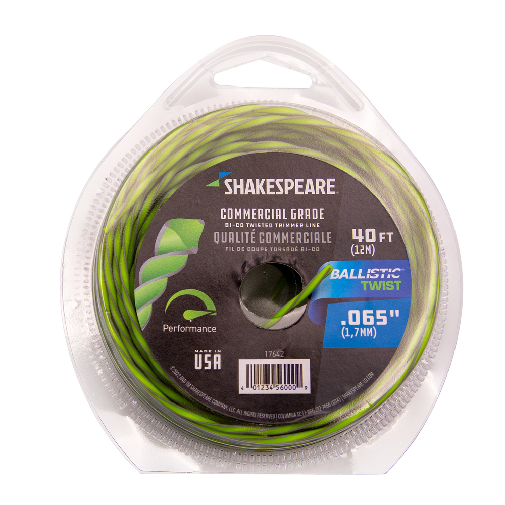 Shakespeare Ballistic Universal BiCo TwistShaped Trimmer Line, .065